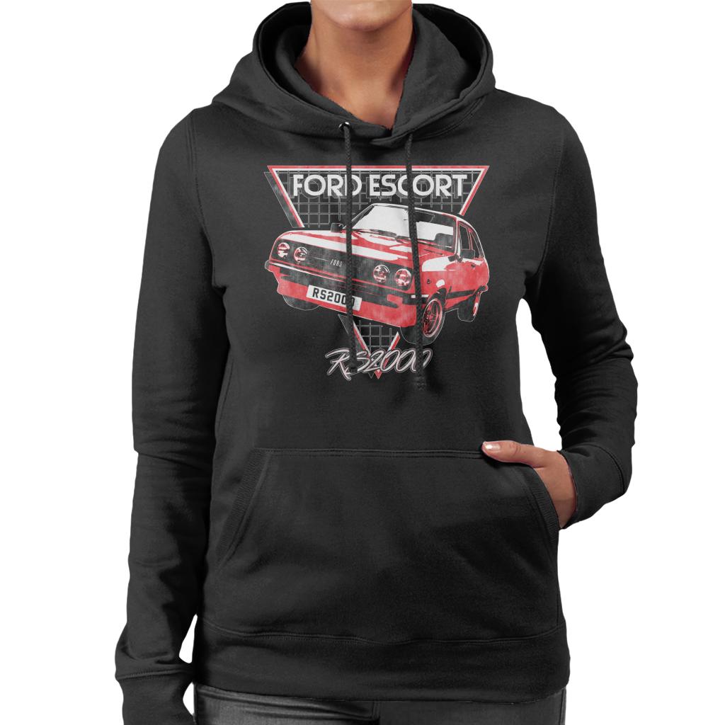 Ford Escort RS2000 Women's Hooded Sweatshirt-ALL + EVERY