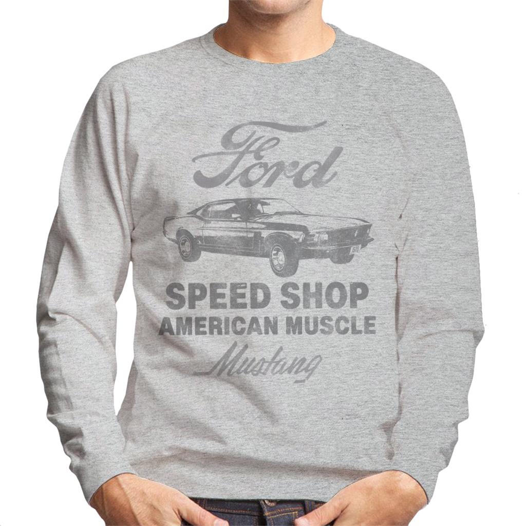 Ford Mustang Speed Shop American Muscle Men's Sweatshirt-ALL + EVERY