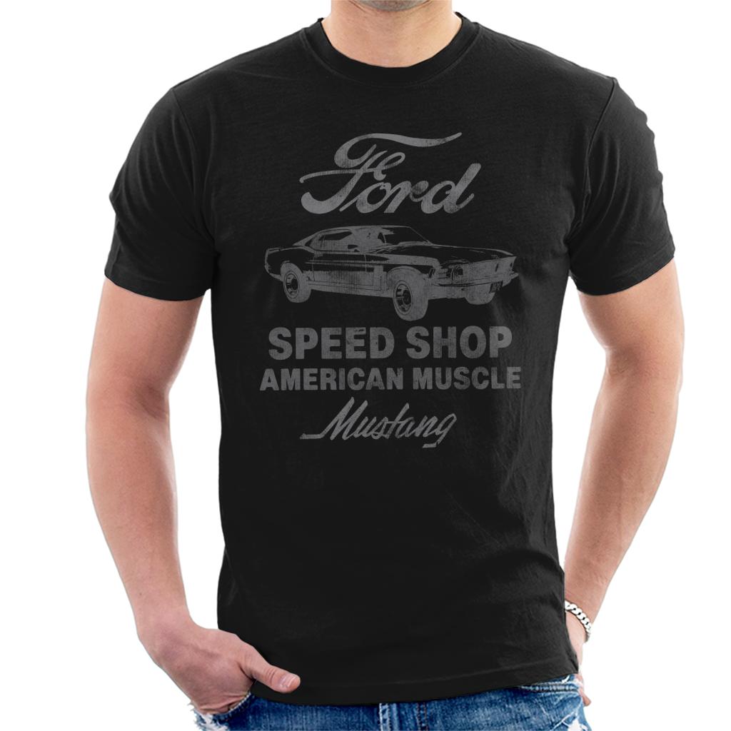 Ford Mustang Speed Shop American Muscle Men's T-Shirt-ALL + EVERY