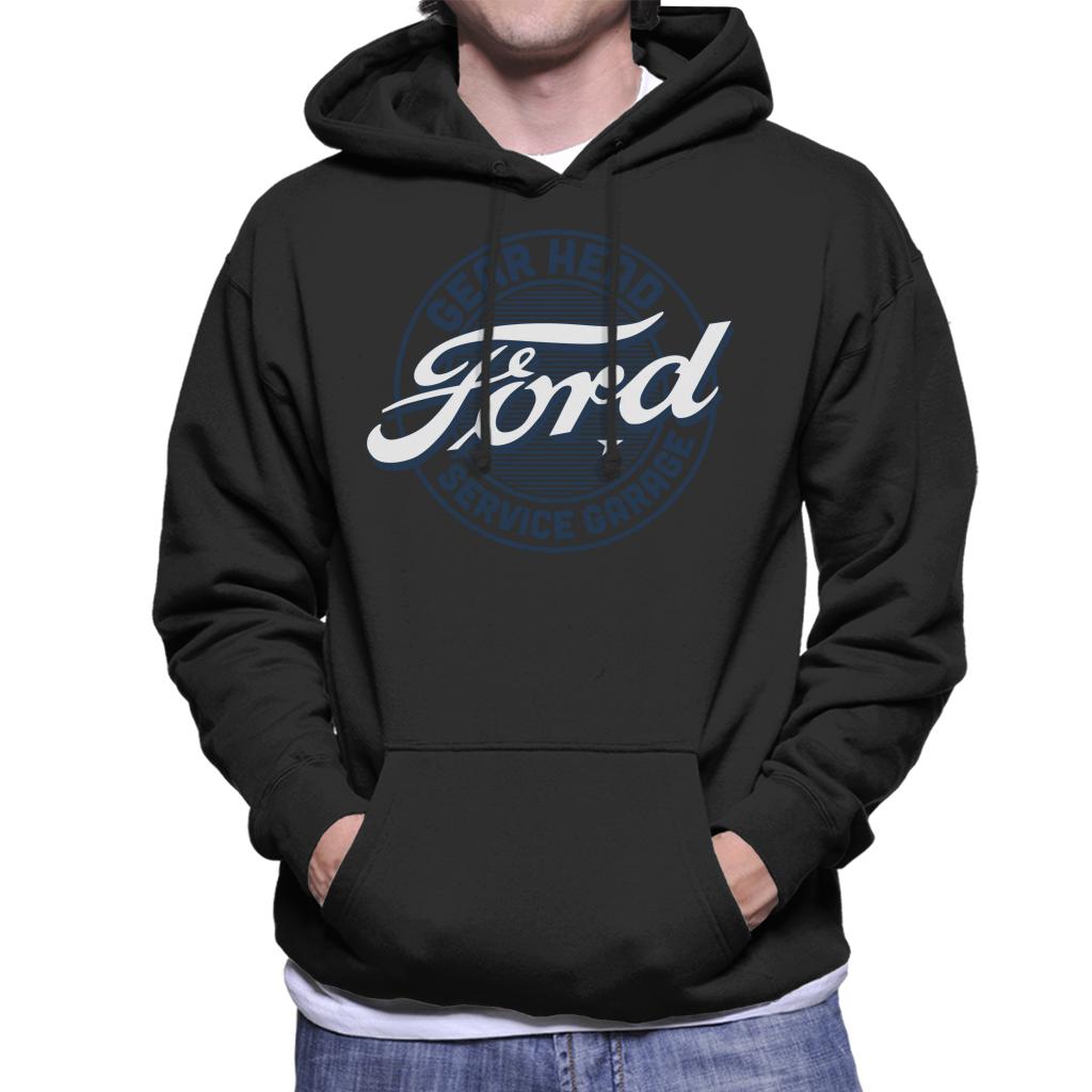 Ford Gear Head Service Garage Men's Hooded Sweatshirt-ALL + EVERY