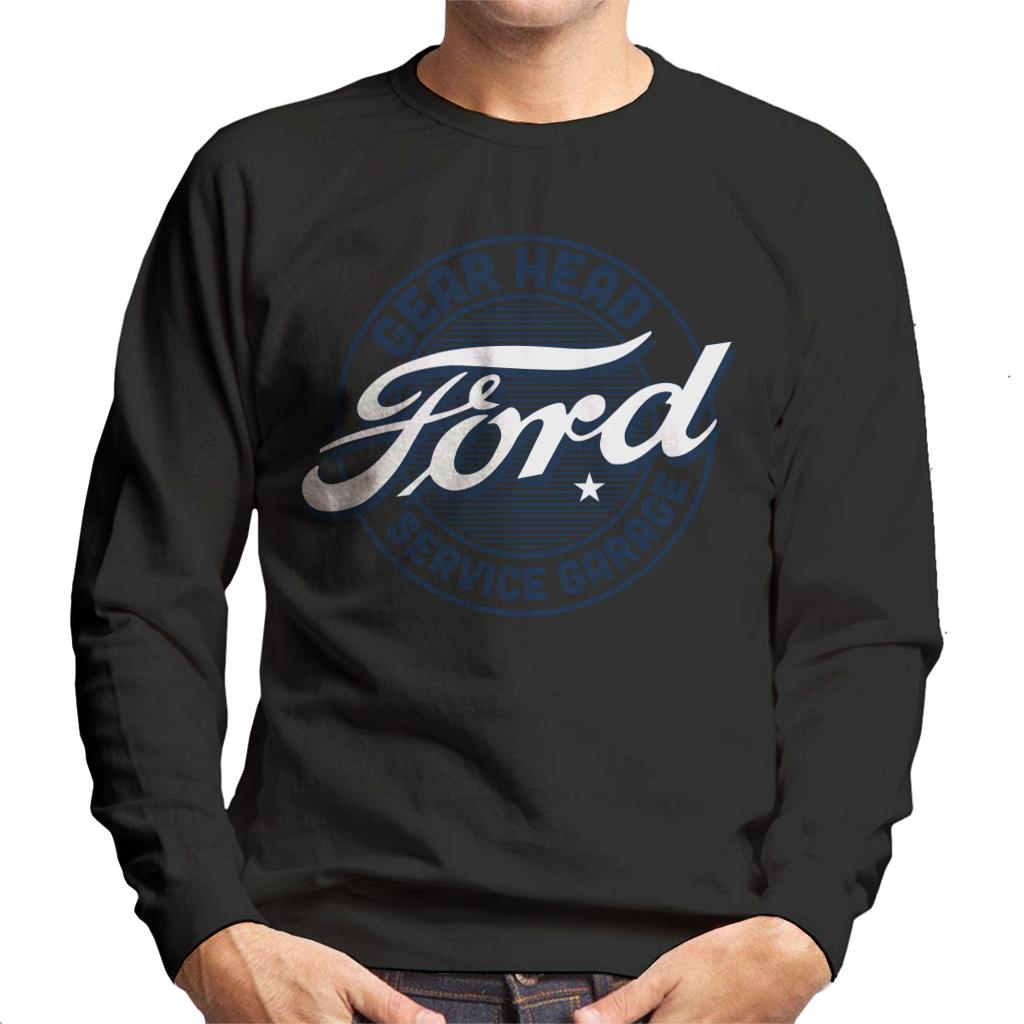 Ford Gear Head Service Garage Men's Sweatshirt-ALL + EVERY