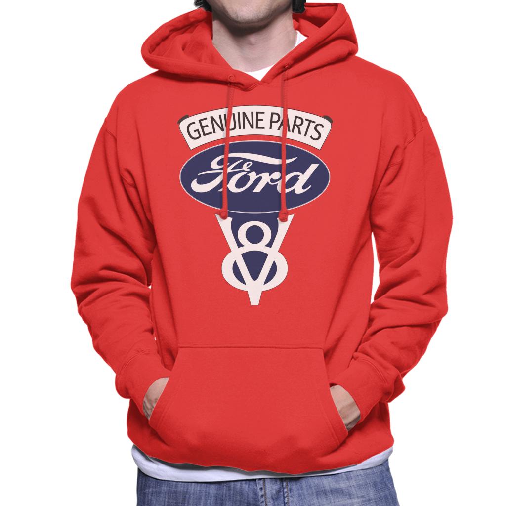 Ford V8 Genuine Parts Men's Hooded Sweatshirt-ALL + EVERY