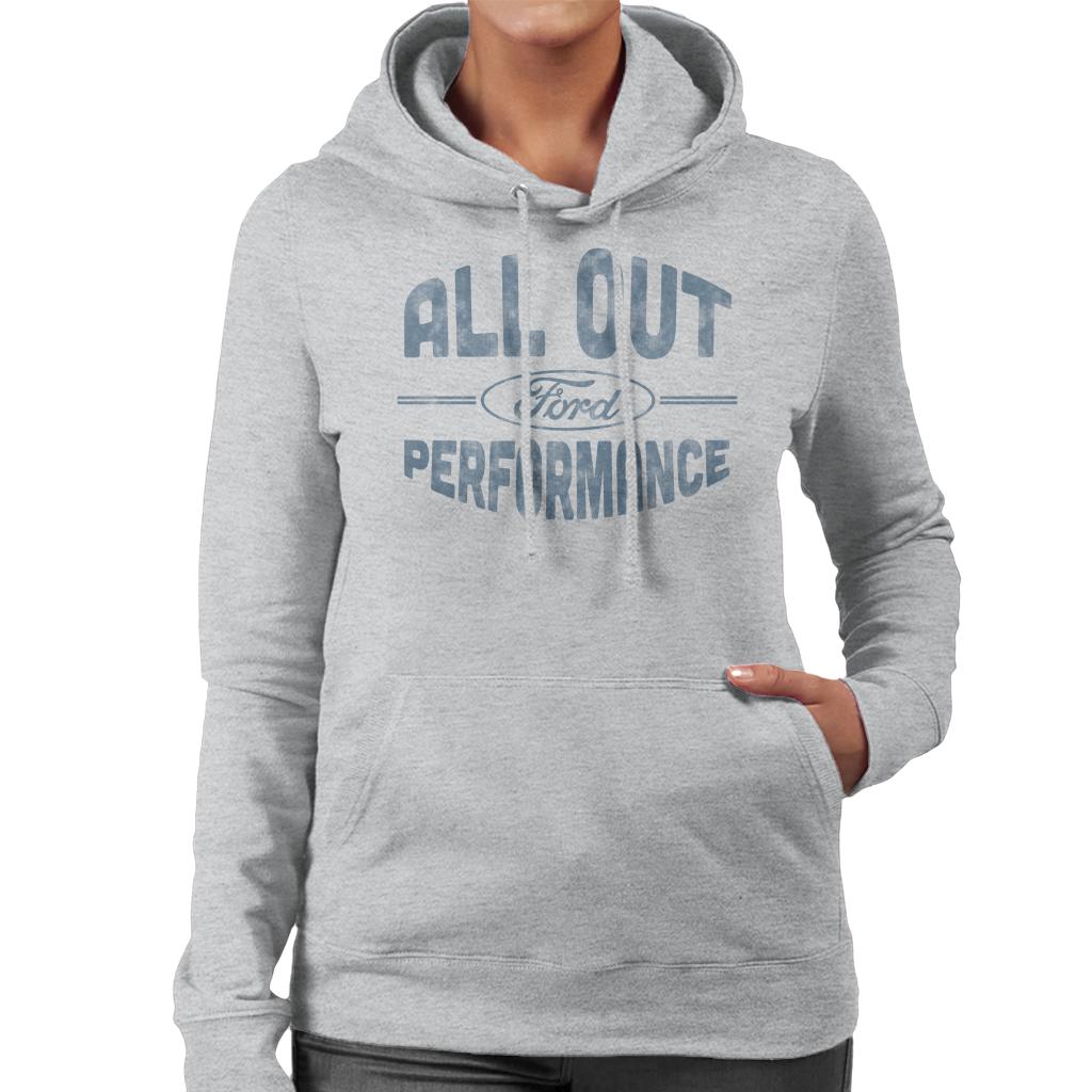 Ford All Out Performance Women's Hooded Sweatshirt-ALL + EVERY