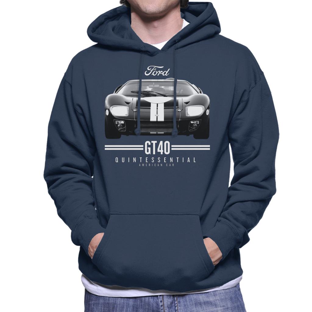 Ford GT 40 Quintessential American Car Men's Hooded Sweatshirt-ALL + EVERY