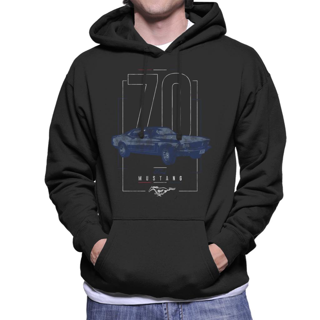 Ford 70s Mustang Men's Hooded Sweatshirt-ALL + EVERY