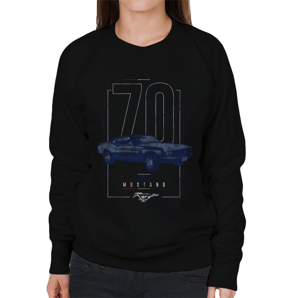 Ford 70s Mustang Women's Sweatshirt-ALL + EVERY