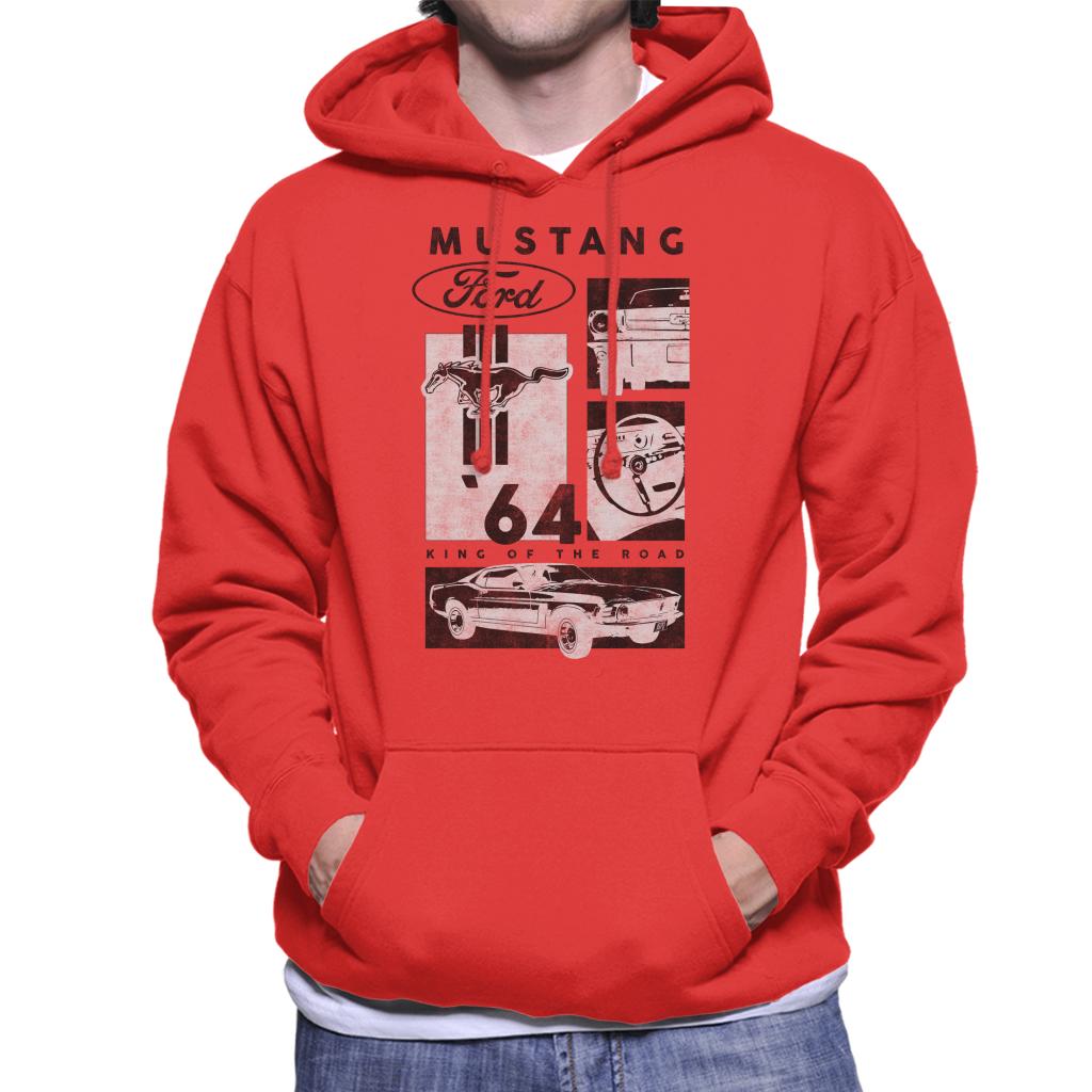 Ford Mustang 64 King Of The Road Men's Hooded Sweatshirt-ALL + EVERY