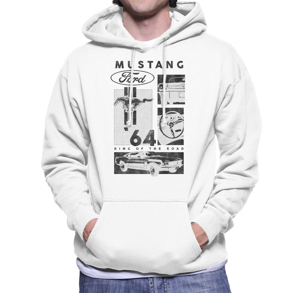 Ford Mustang 64 King Of The Road Men's Hooded Sweatshirt-ALL + EVERY