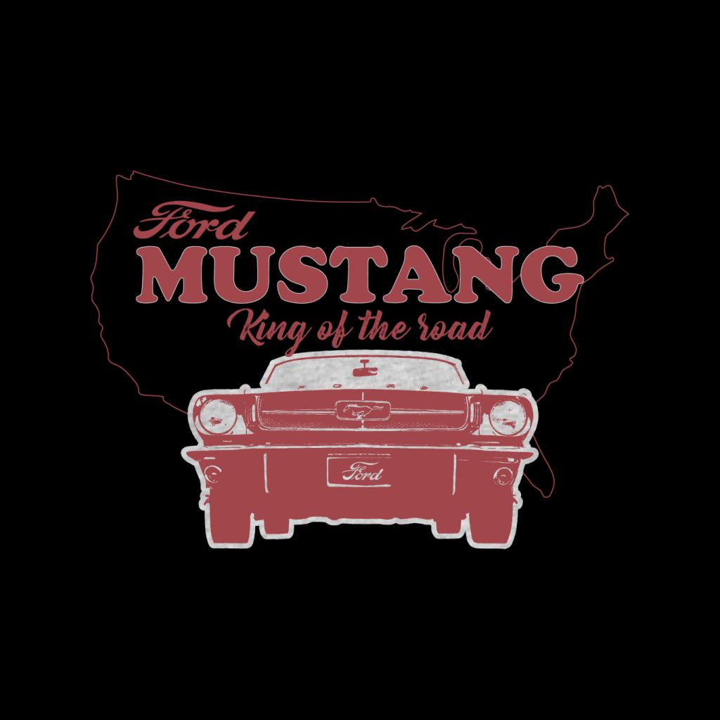 Ford Mustang King Of The Road Michigan Map Men's T-Shirt-ALL + EVERY