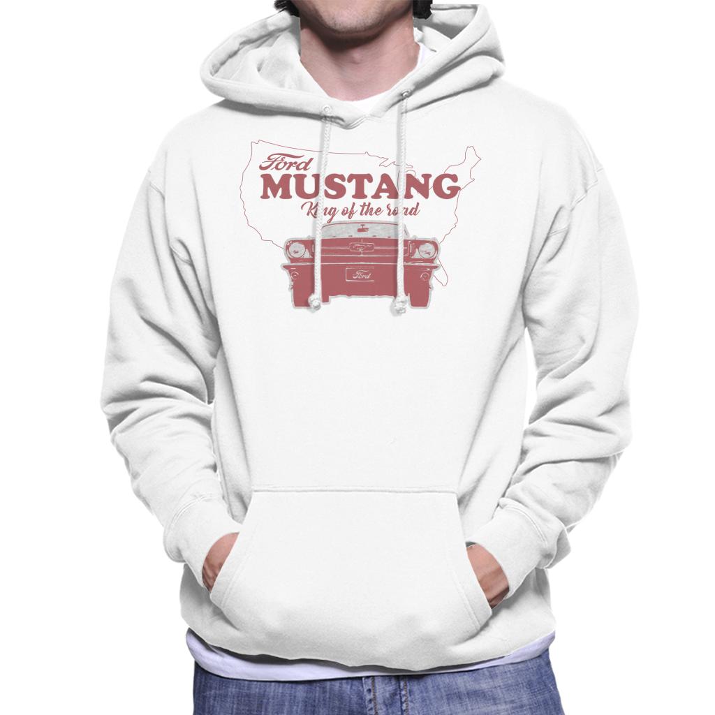 Ford Mustang King Of The Road Michigan Map Men's Hooded Sweatshirt-ALL + EVERY