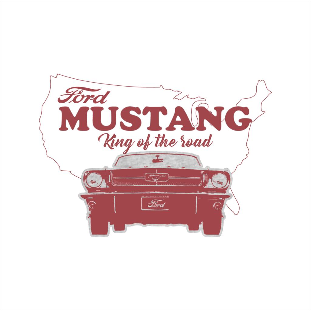 Ford Mustang King Of The Road Michigan Map Men's T-Shirt-ALL + EVERY