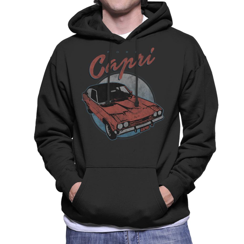 Ford Red Capri Men's Hooded Sweatshirt-ALL + EVERY