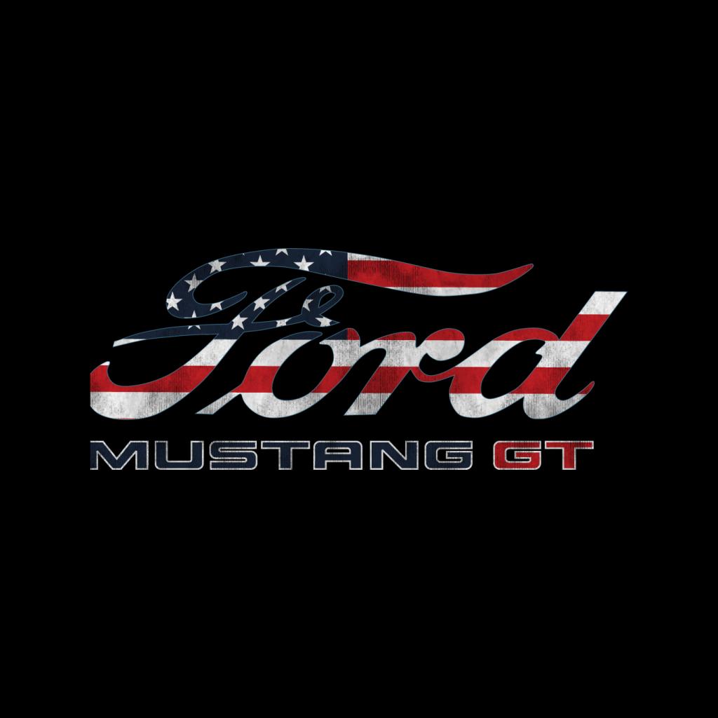 Ford Mustang GT USA Flag Logo Men's T-Shirt-ALL + EVERY