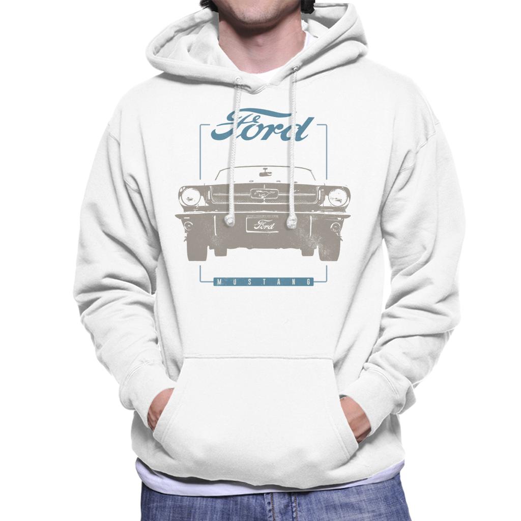 Ford Mustang Front View Men's Hooded Sweatshirt-ALL + EVERY