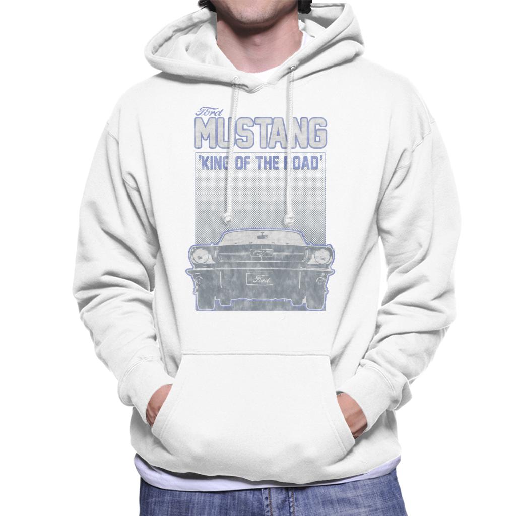 Ford Mustang King Of The Road Front View Men's Hooded Sweatshirt-ALL + EVERY