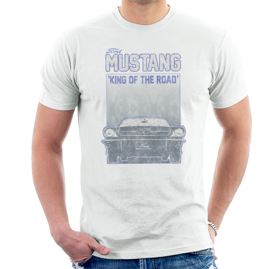 Ford Mustang King Of The Road Front View Men's T-Shirt-ALL + EVERY