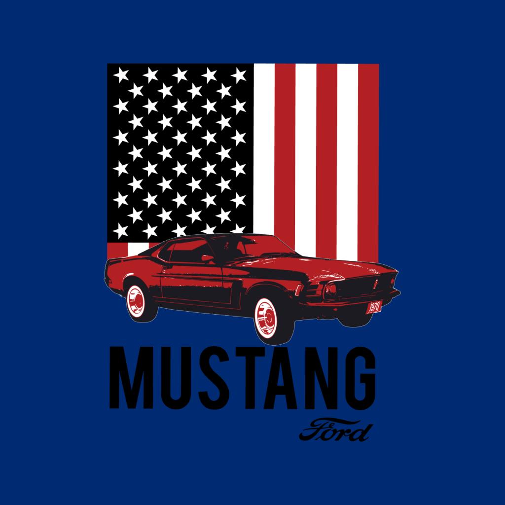 Ford Mustang USA Flag Men's Hooded Sweatshirt-ALL + EVERY