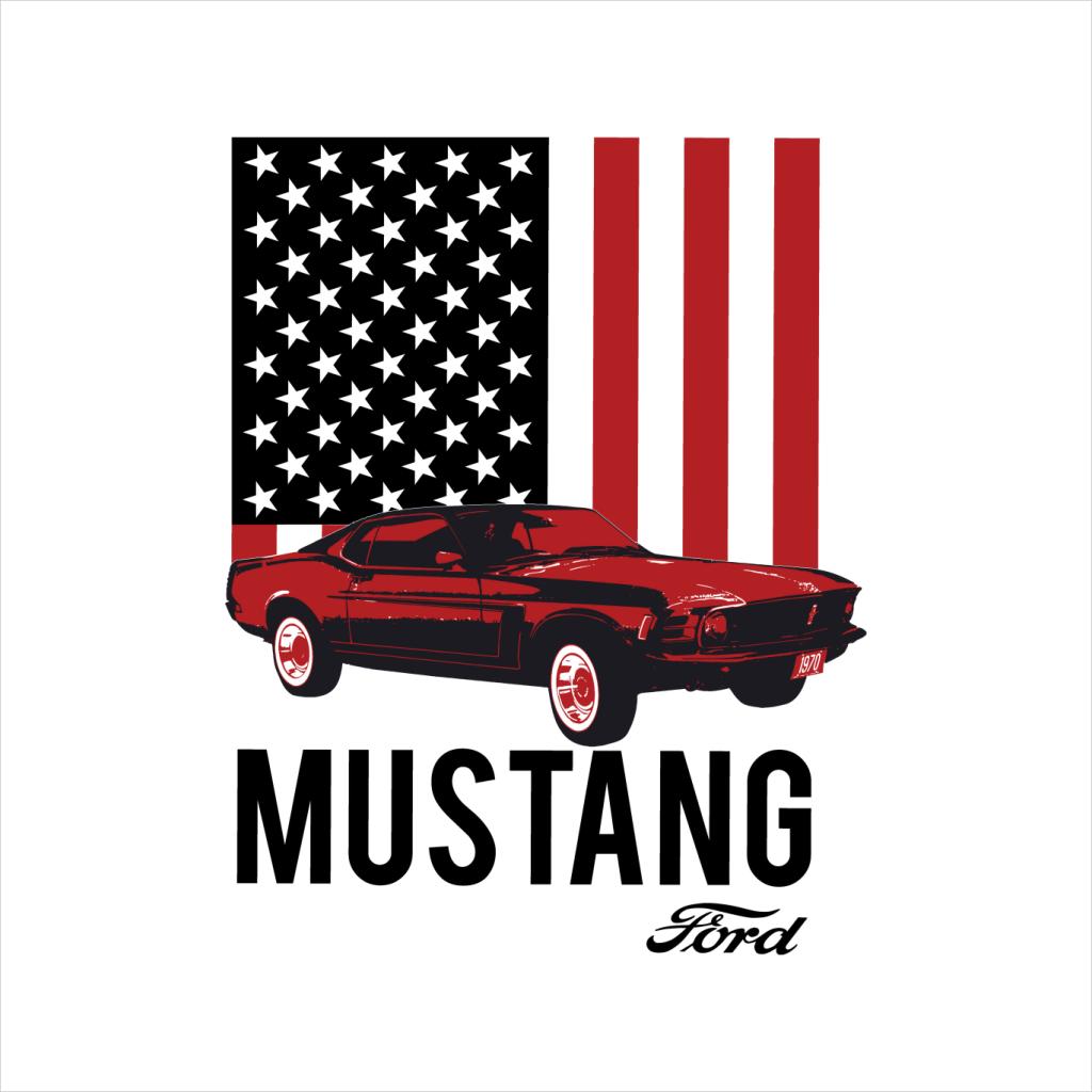 Ford Mustang USA Flag Men's T-Shirt-ALL + EVERY