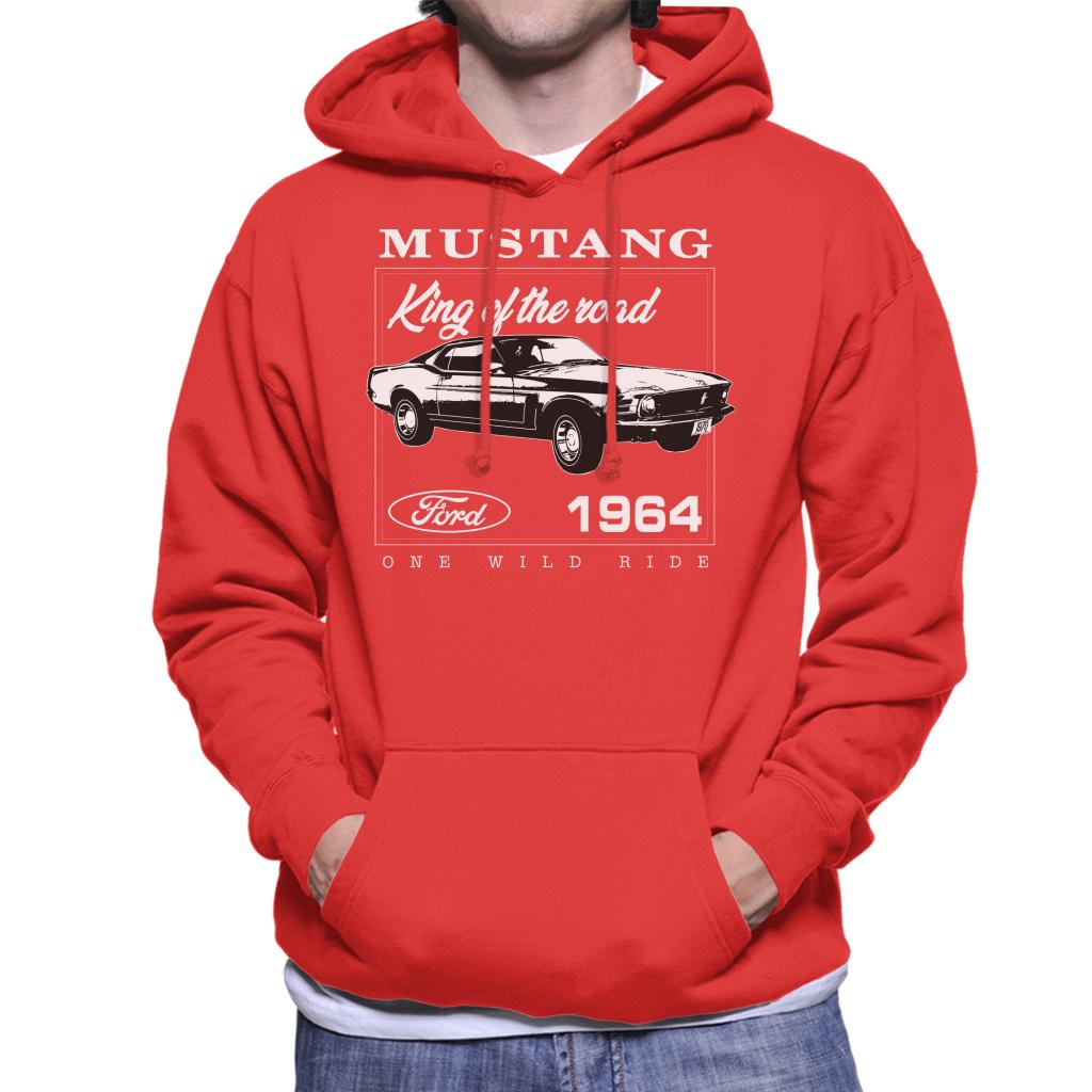 Ford Mustang One Wild Ride Men's Hooded Sweatshirt-ALL + EVERY