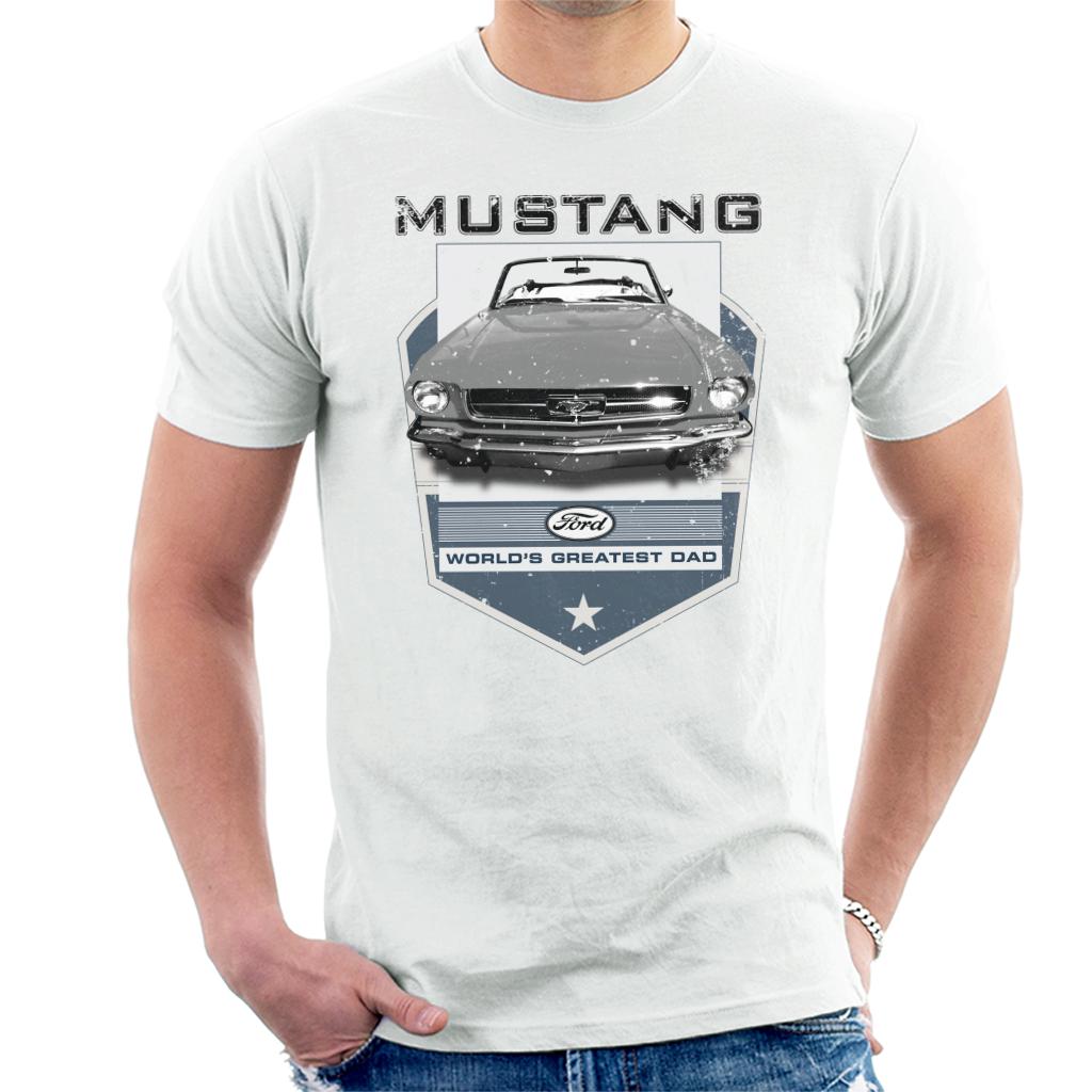 Ford Mustang Worlds Greatest Dad Men's T-Shirt-ALL + EVERY