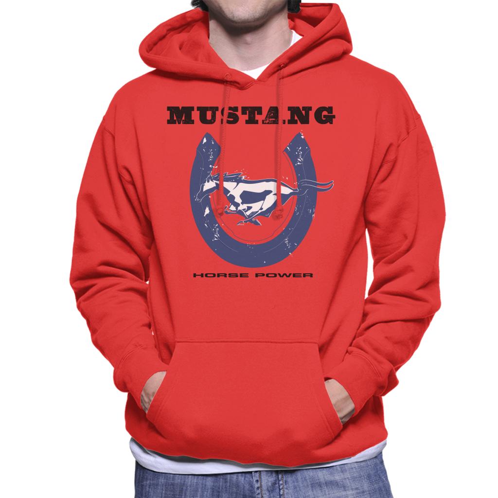 Ford Mustang Horsepower Men's Hooded Sweatshirt-ALL + EVERY