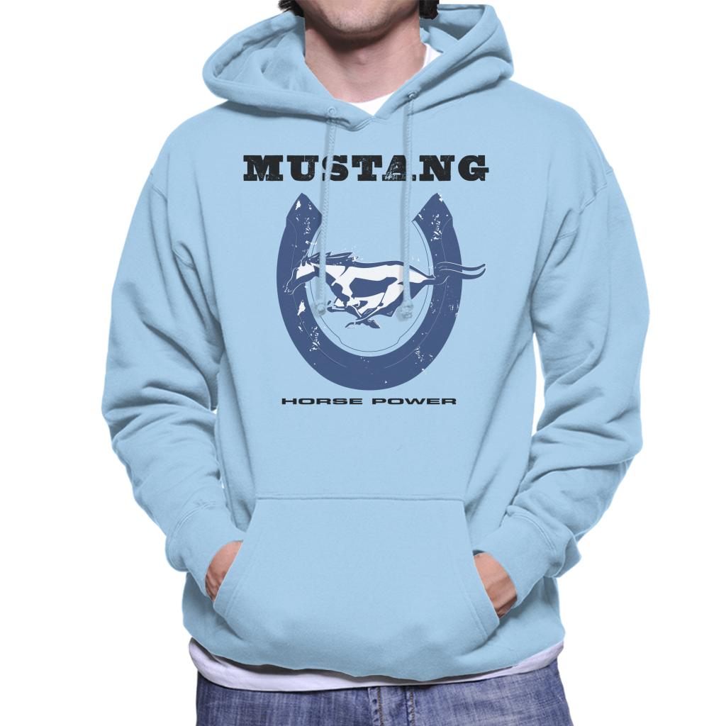 Ford Mustang Horsepower Men's Hooded Sweatshirt-ALL + EVERY