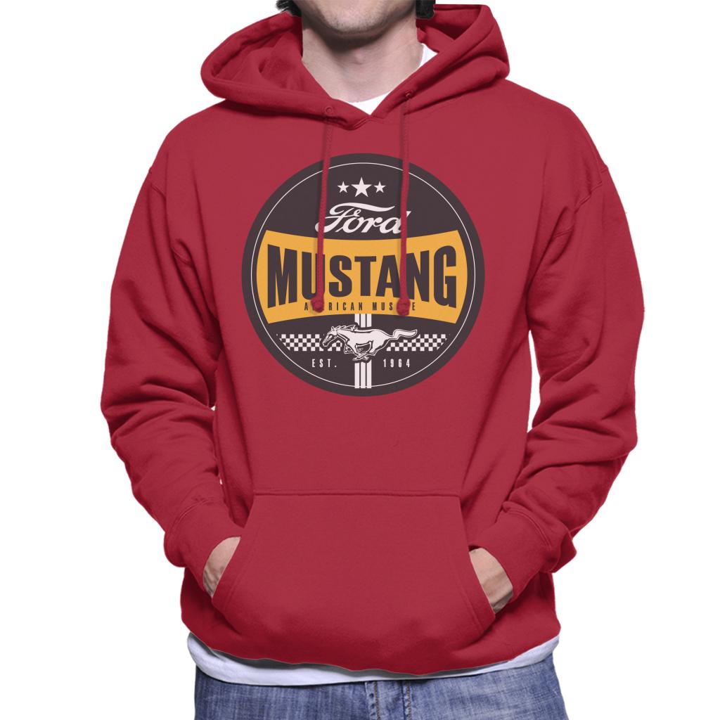 Ford Mustang American Muscle Est 1964 Icon Men's Hooded Sweatshirt-ALL + EVERY