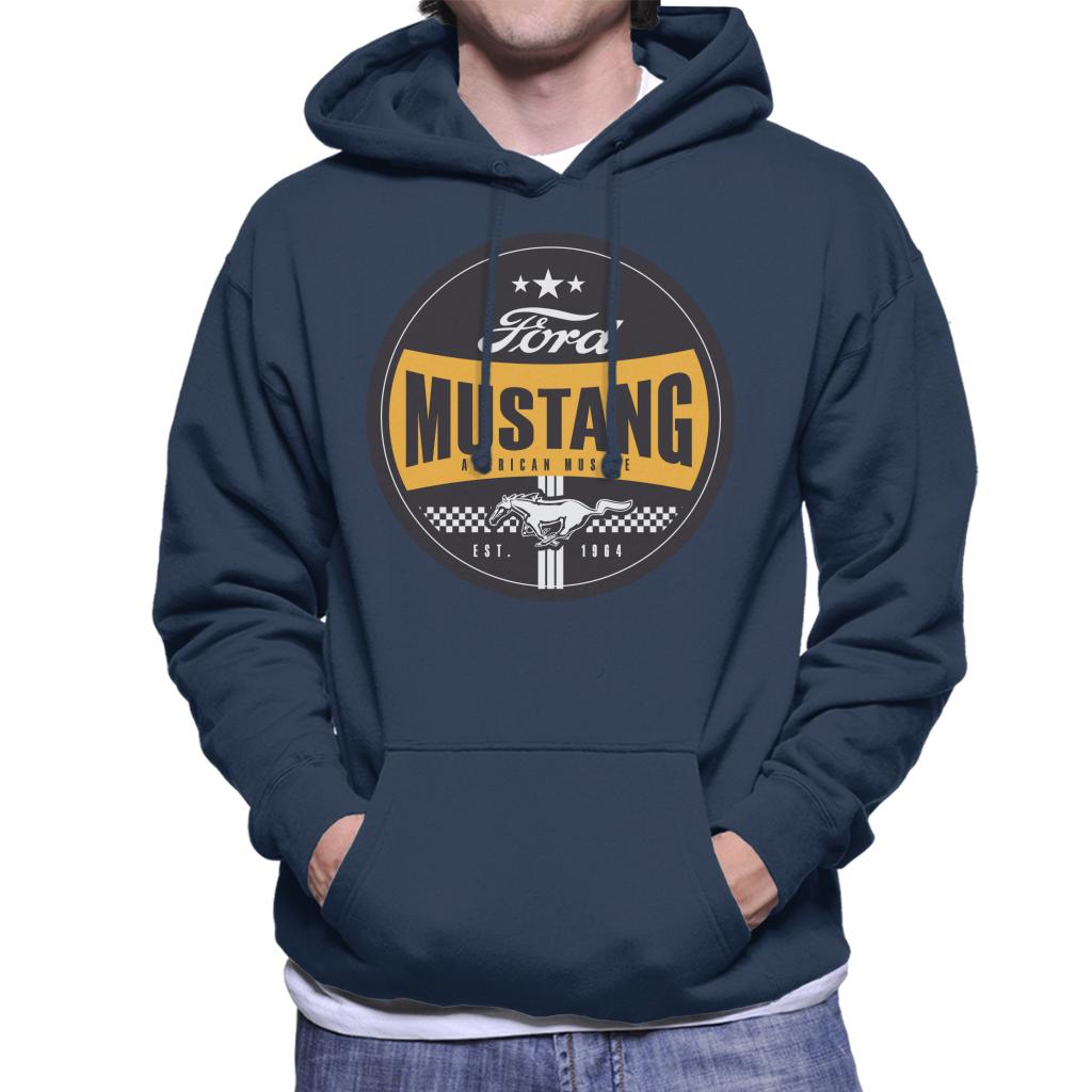 Ford Mustang American Muscle Est 1964 Icon Men's Hooded Sweatshirt-ALL + EVERY