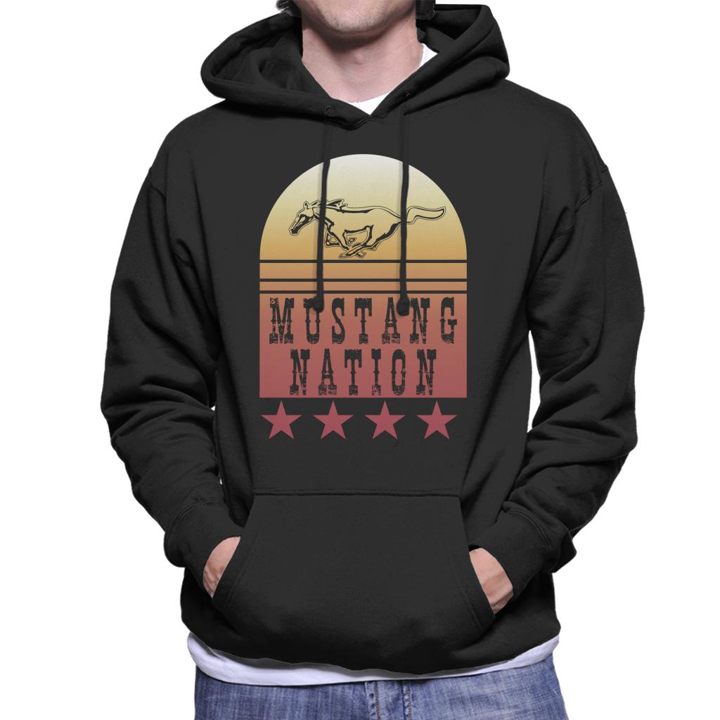 Ford Mustang Nation Gradient Men's Hooded Sweatshirt-ALL + EVERY