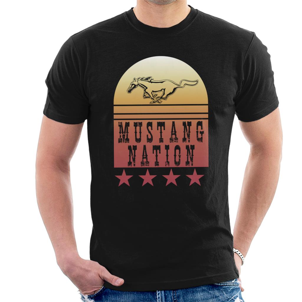 Ford Mustang Nation Gradient Men's T-Shirt-ALL + EVERY