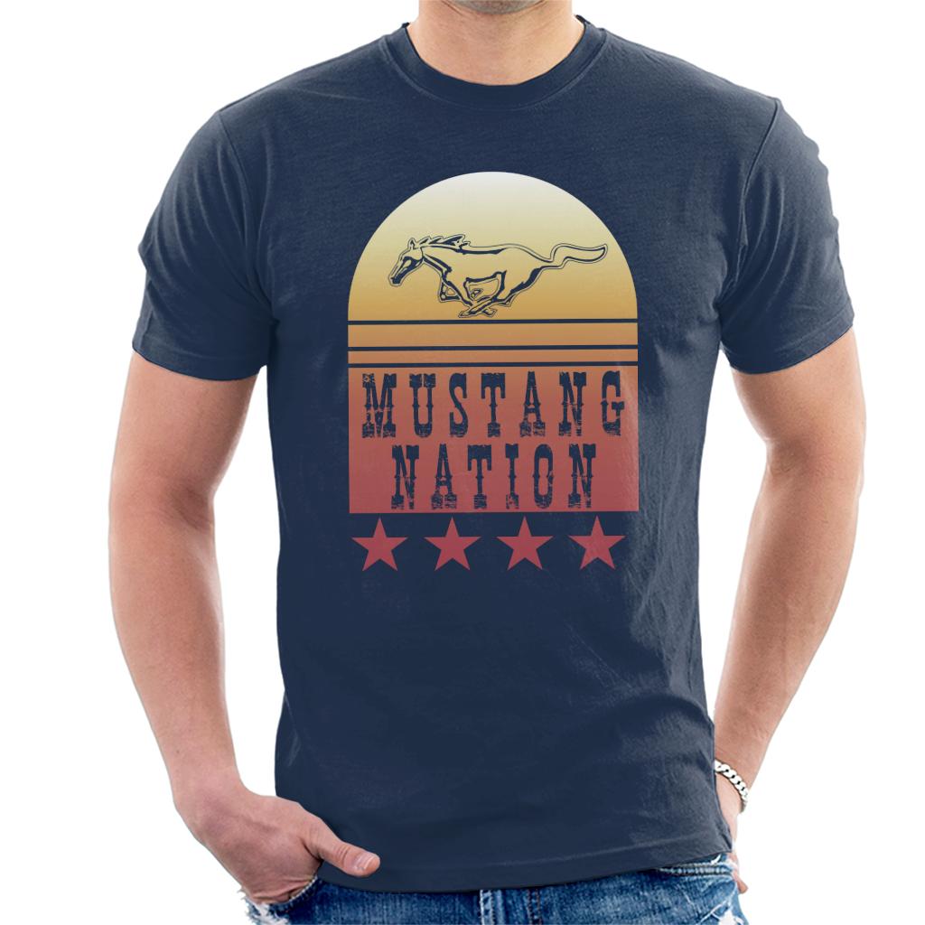 Ford Mustang Nation Gradient Men's T-Shirt-ALL + EVERY