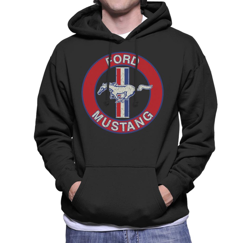 Ford Mustang Disc Logo Men's Hooded Sweatshirt-ALL + EVERY