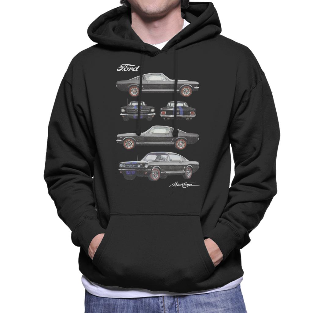 Ford Mustang Multi View Men's Hooded Sweatshirt-ALL + EVERY