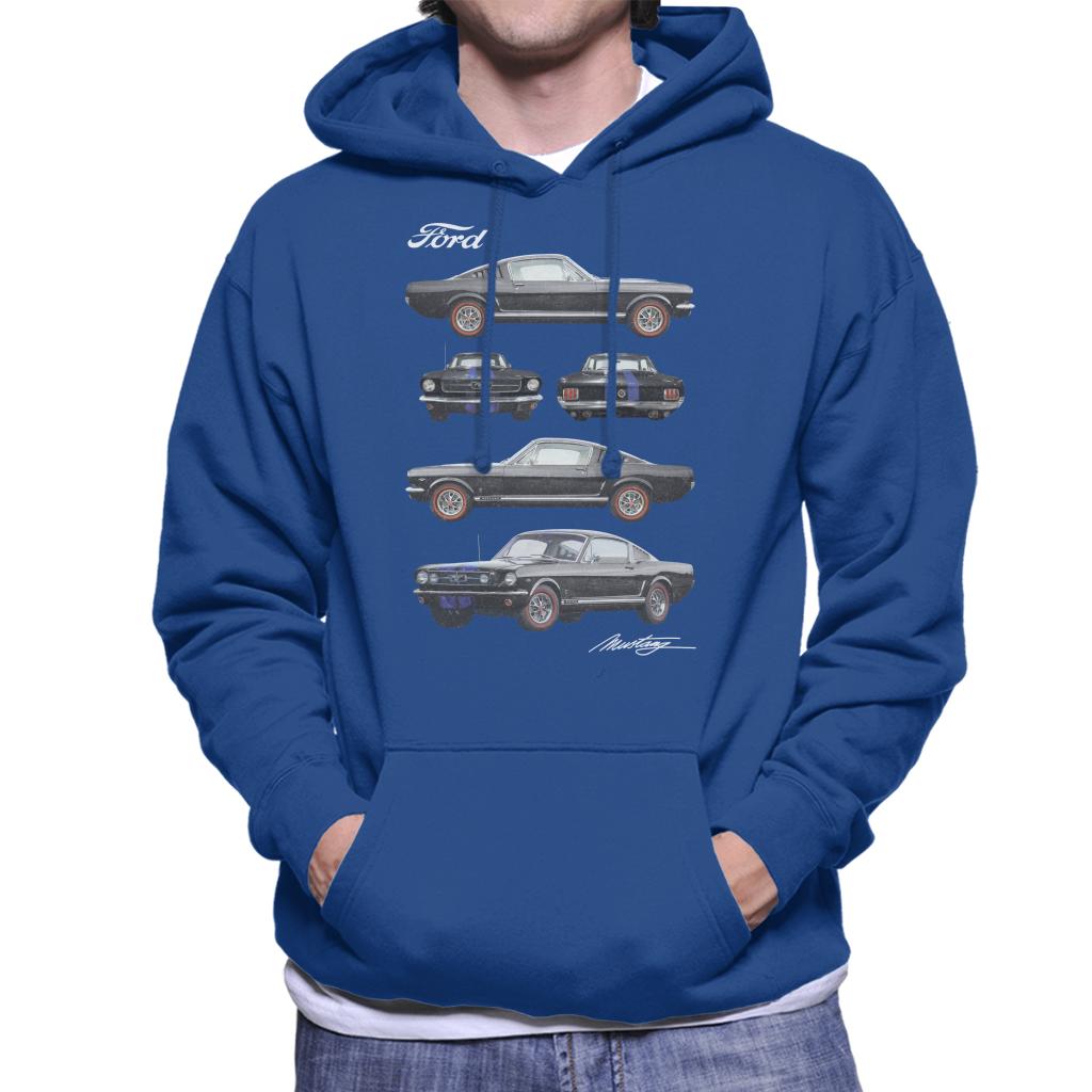 Ford Mustang Multi View Men's Hooded Sweatshirt-ALL + EVERY