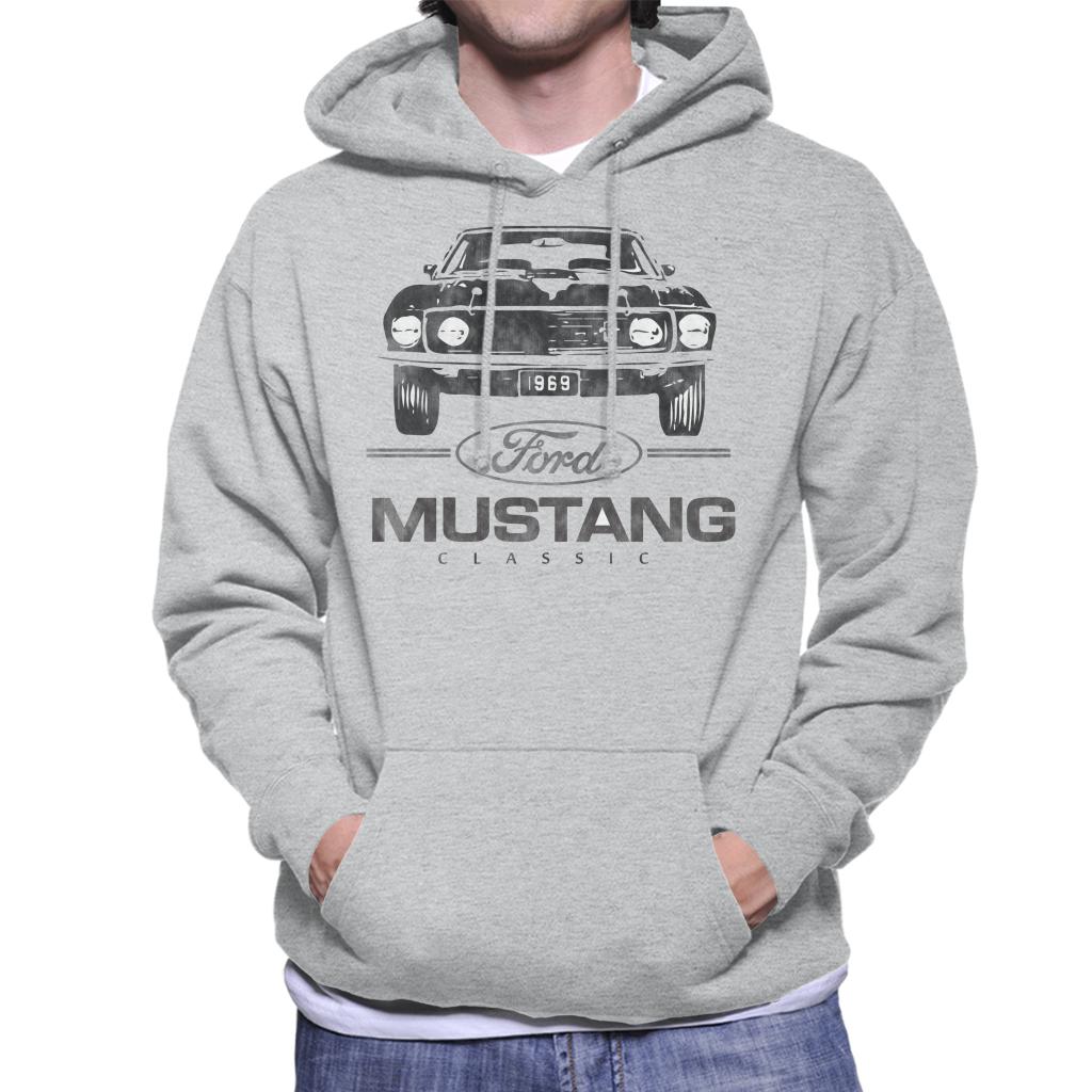 Ford Mustang Classic 1969 Plate Men's Hooded Sweatshirt-ALL + EVERY