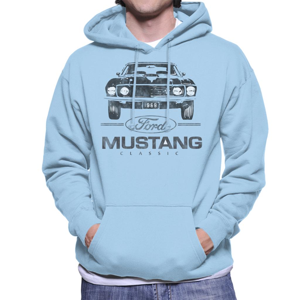 Ford Mustang Classic 1969 Plate Men's Hooded Sweatshirt-ALL + EVERY