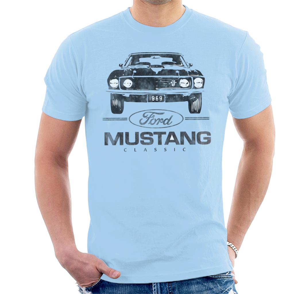 Ford Mustang Classic 1969 Plate Men's T-Shirt-ALL + EVERY