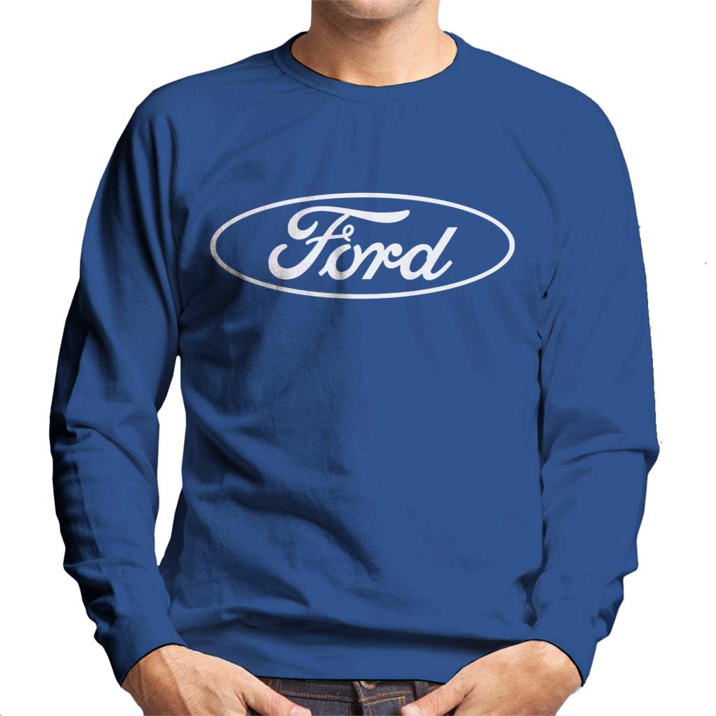 Ford Classic White Logo Men's Sweatshirt-ALL + EVERY