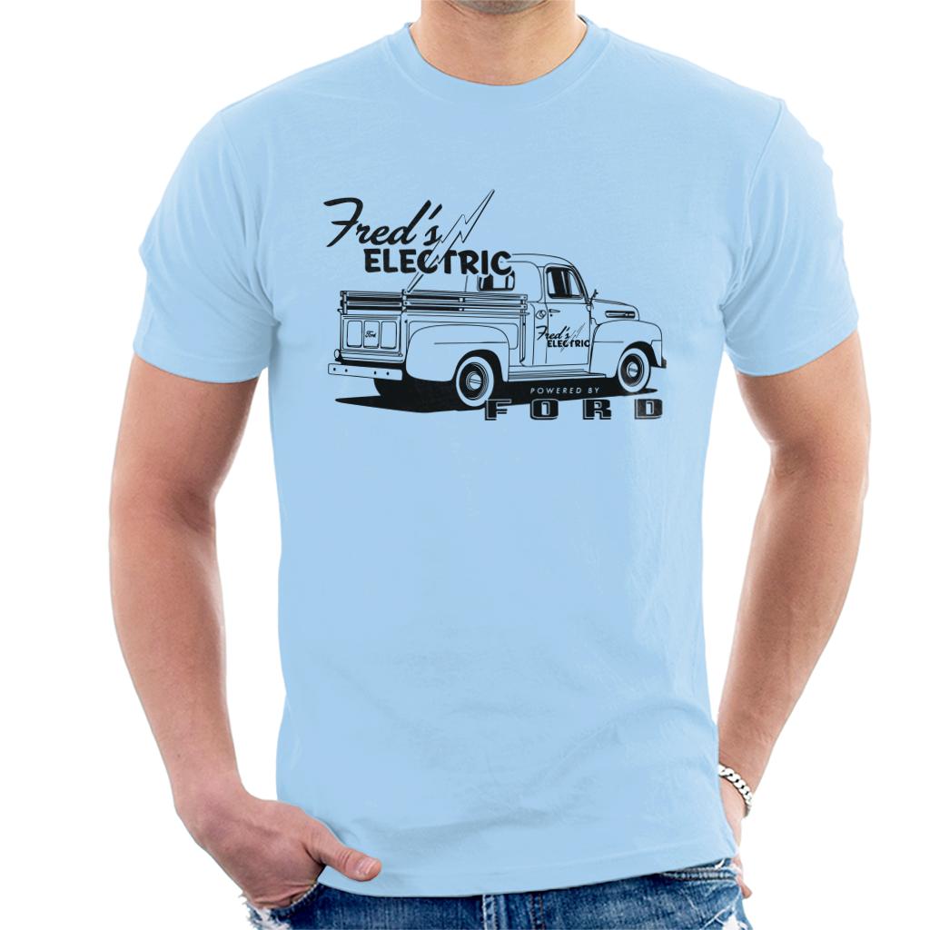 Ford Freds Electric Powered By Ford Men's T-Shirt-ALL + EVERY