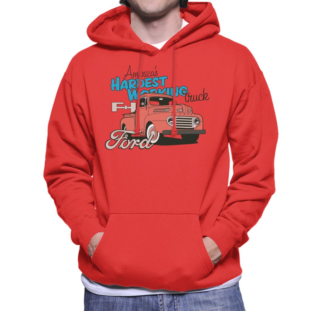 Ford Americas Hardest Working Truck Men's Hooded Sweatshirt-ALL + EVERY