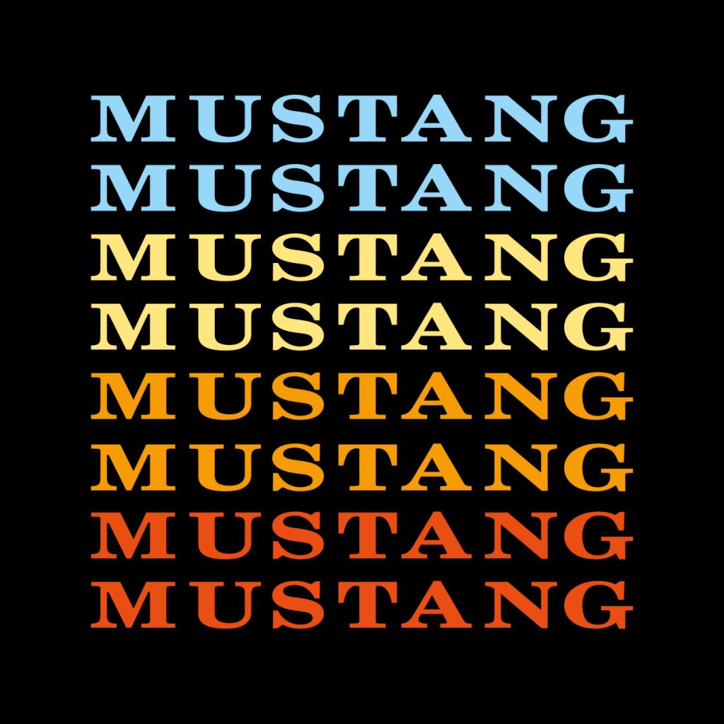 Ford Mustang Colourful Text Men's T-Shirt-ALL + EVERY