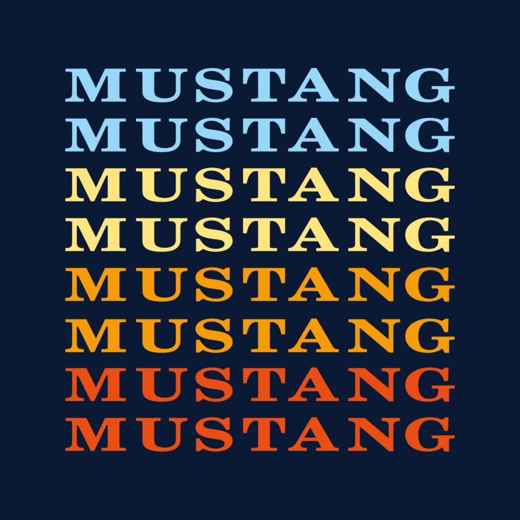 Ford Mustang Colourful Text Men's T-Shirt-ALL + EVERY