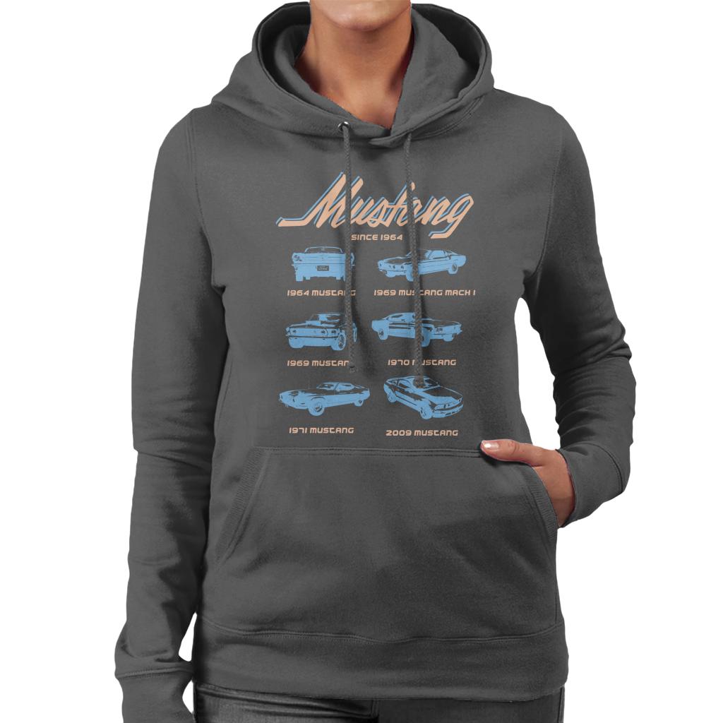 Ford Mustang Since 1964 History Women's Hooded Sweatshirt-ALL + EVERY