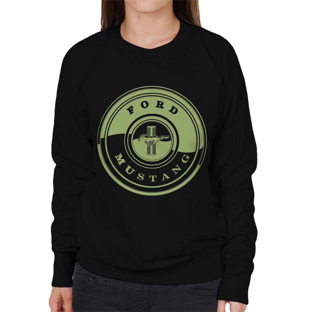 Ford Mustang Galloping Horse In Wheel Logo Women's Sweatshirt-ALL + EVERY