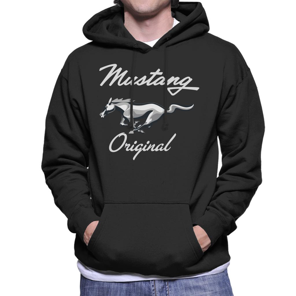 Ford Mustang Original Chrome Horse Logo Men's Hooded Sweatshirt-ALL + EVERY