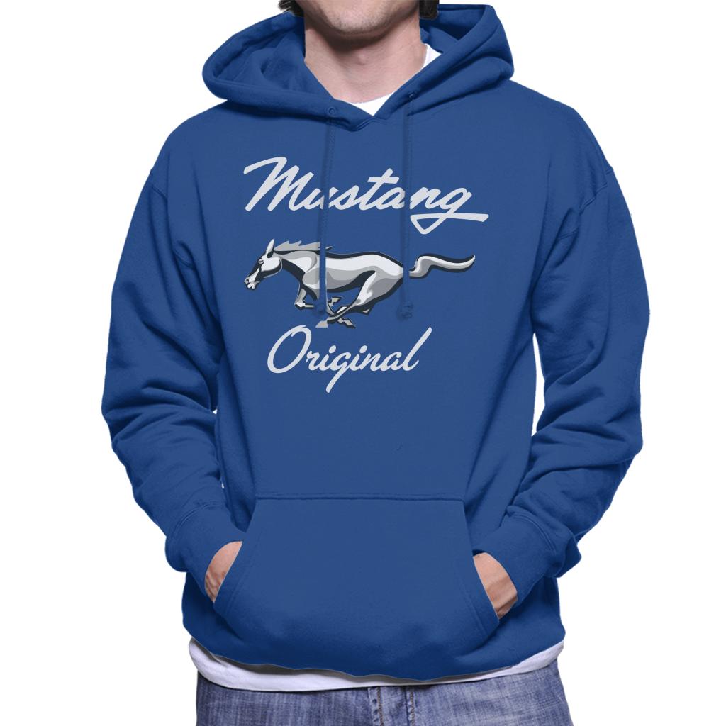 Ford Mustang Original Chrome Horse Logo Men's Hooded Sweatshirt-ALL + EVERY