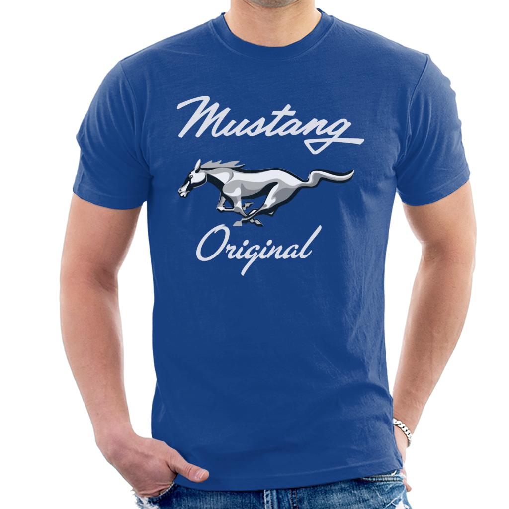 Ford Mustang Original Chrome Horse Logo Men's T-Shirt-ALL + EVERY