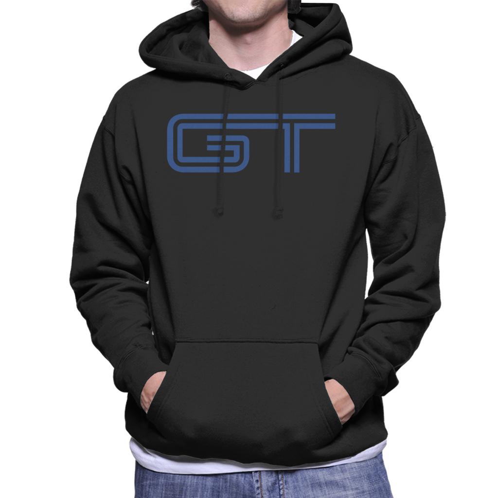 Ford GT Blue Classic Logo Men's Hooded Sweatshirt-ALL + EVERY