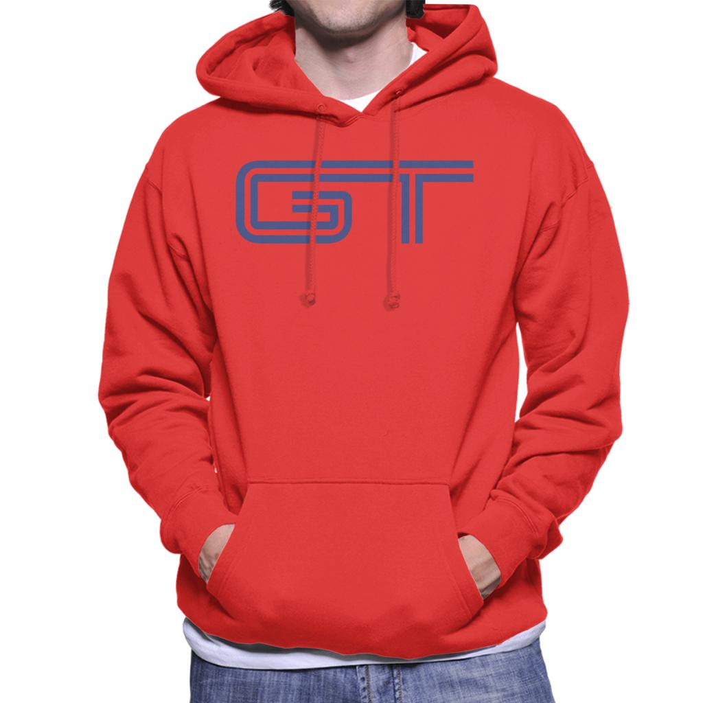 Ford GT Blue Classic Logo Men's Hooded Sweatshirt-ALL + EVERY