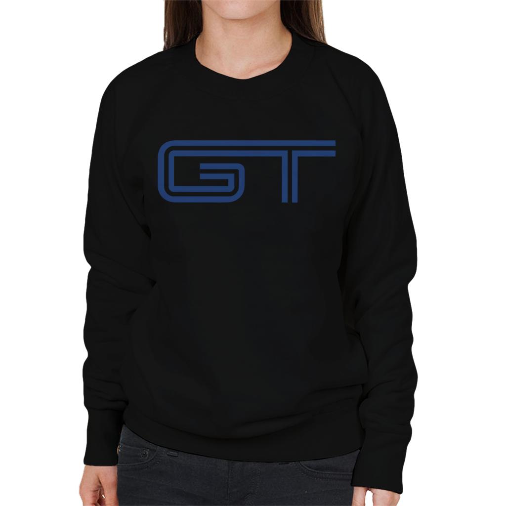 Ford GT Blue Classic Logo Women's Sweatshirt-ALL + EVERY